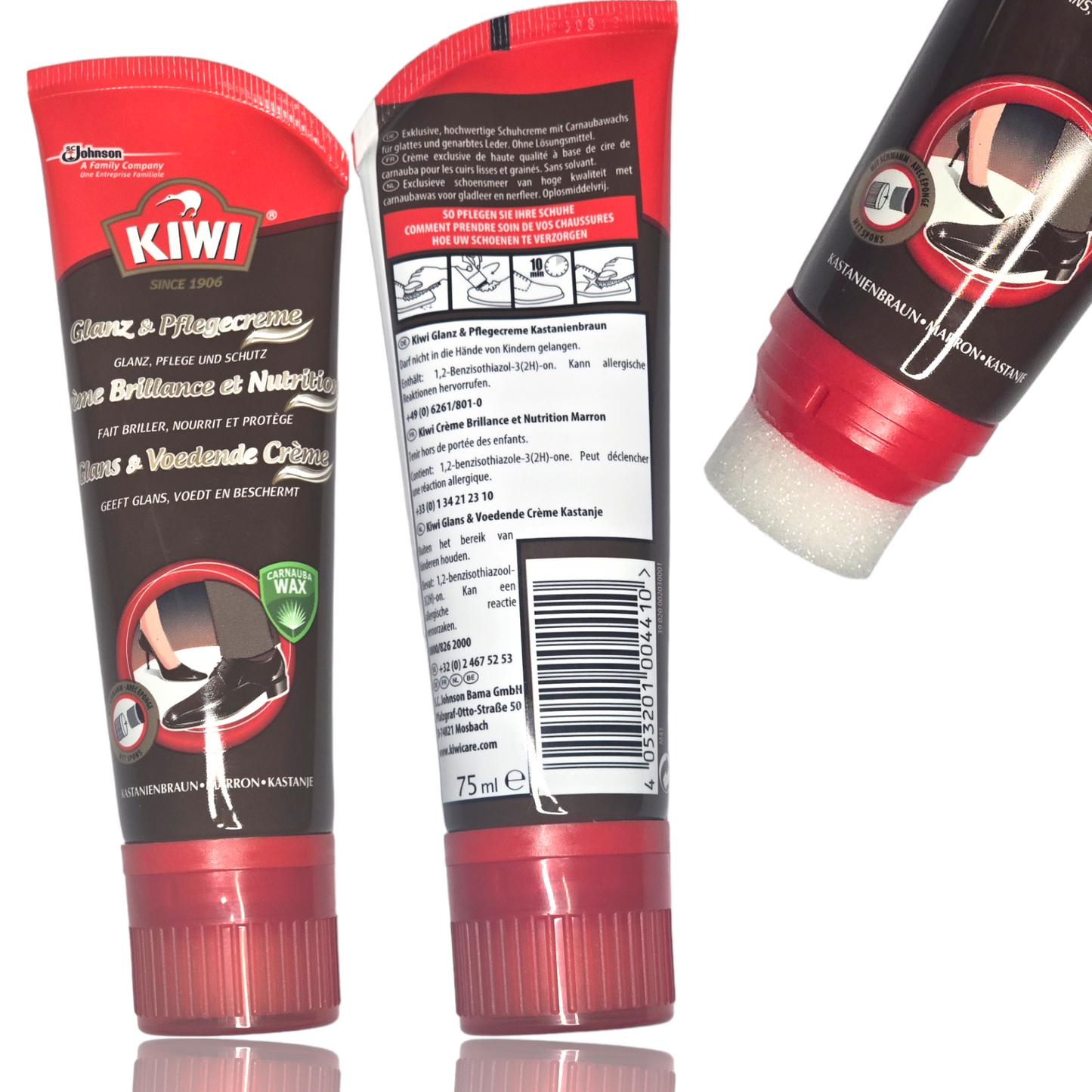 KIWI Schuhcreme Glanz und Pflegecreme Lederschuhe