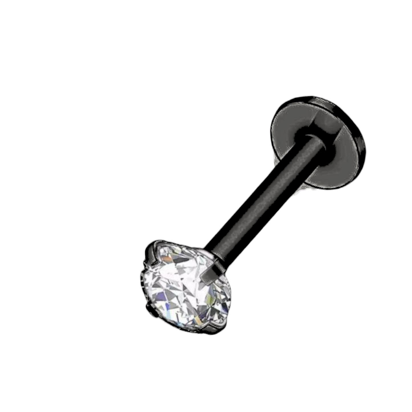 Lippenpiercing Labret Kristall Tragus Helix Ohr Medusa Universal Silber