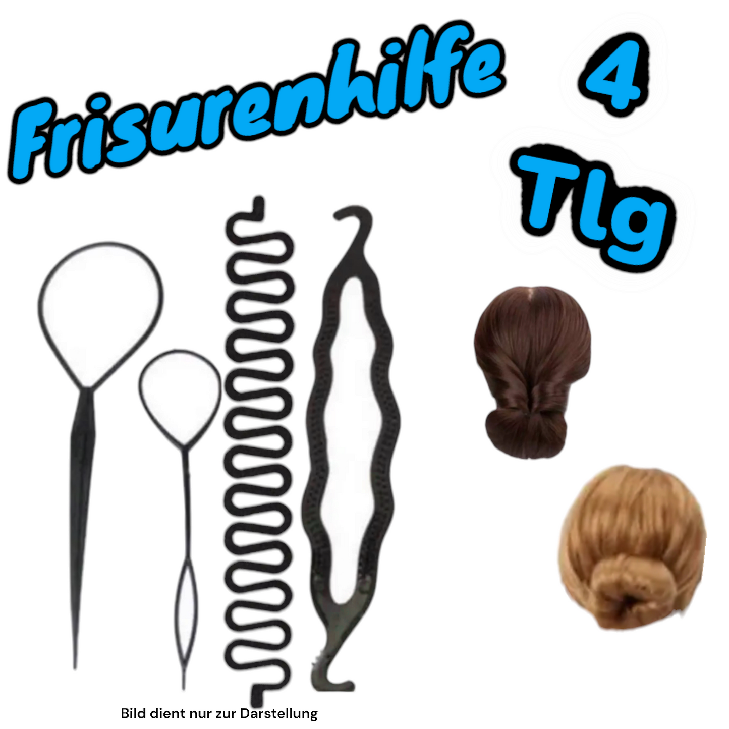 4Tlg Frisurenhilfe Zopf Flechter Stylinghilfe Hair Braider Hairtwister Haar