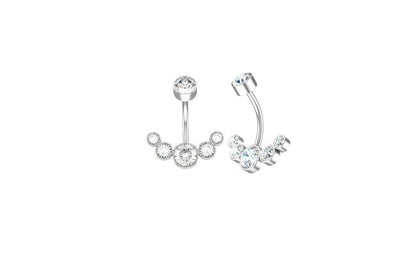 Bauchnabelpiercing Ankerform Silber Schwarz Rose Nabelpiercing Piercing Körperschmuck