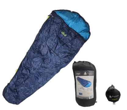 Schlafsack Sommer Camping für Erwachsene und Kinder Blau Rot