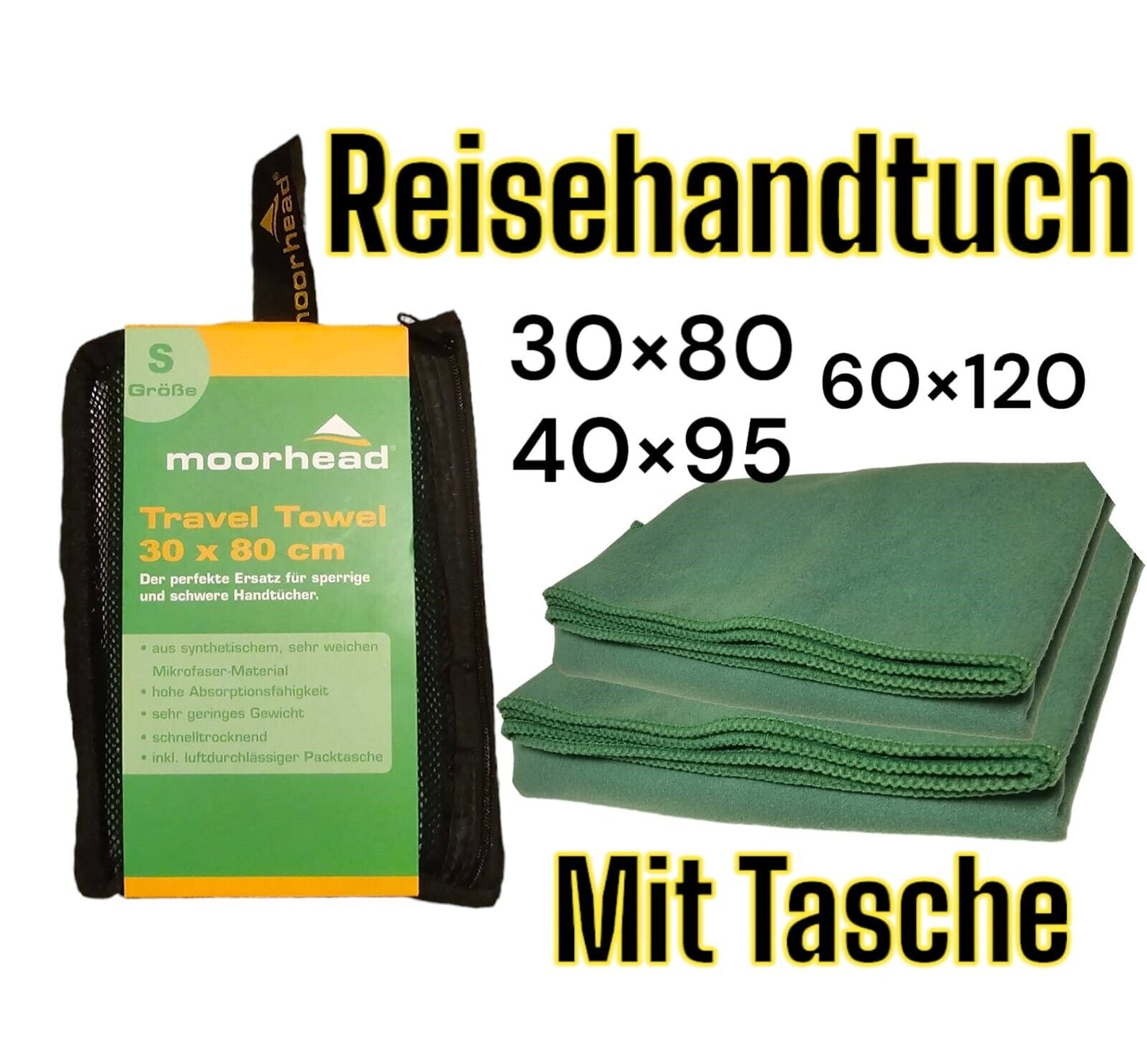 Mikrofaser Reisehandtuch extra saugfähig Handtuch Travel Badetuch Sporttuch